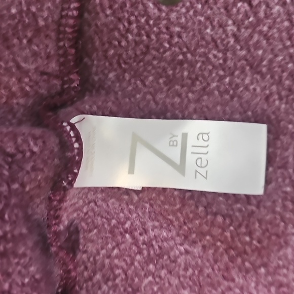 Z by Zella Shooting Star Drape Collar Cardigan Snap Sweatshirt Large Thumbholes - Picture 7 of 11